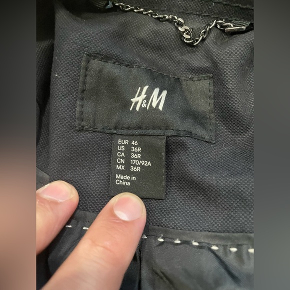 H&M Black Causal Jacket for Mens Size Small - Picture 3 of 3